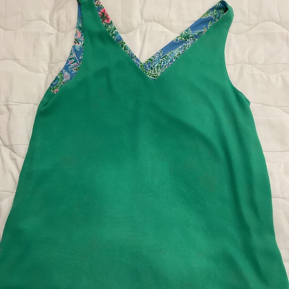 Lilly Pulitzer Women's Tropical Tank Top - Blue and Green - Picture 2 of 2